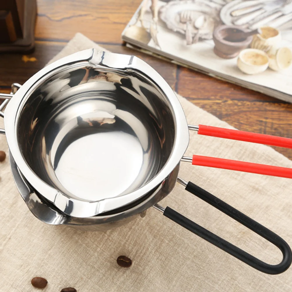 2Pcs Stainless Steel Chocolate Melting Pot Thickened Butter Cheese Wax Heating Kitchen Sauce Pan Container
2Pcs Stainless Steel Chocolate Melting Pot Thickened Butter Cheese Wax Heating Kitchen Sauce Pan Container