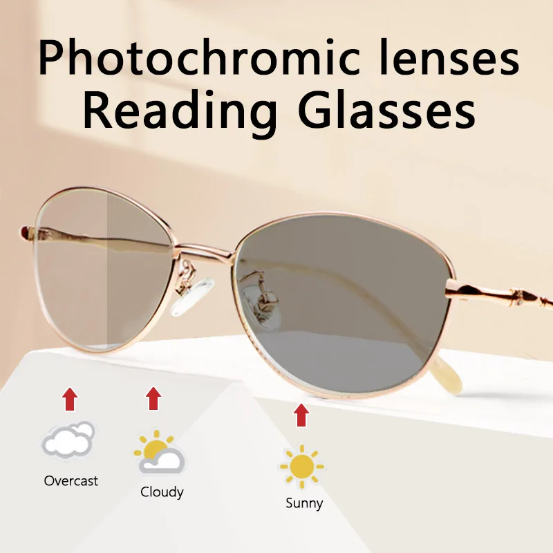 Photochromic lenses Pure Titanium Reading Glasses for Women, Blue Light UV Blocking, Ultralight Full Frame Readers with Case
Photochromic lenses Pure Titanium Reading Glasses for Women, Blue Light UV Blocking, Ultralight Full Frame Readers with Case