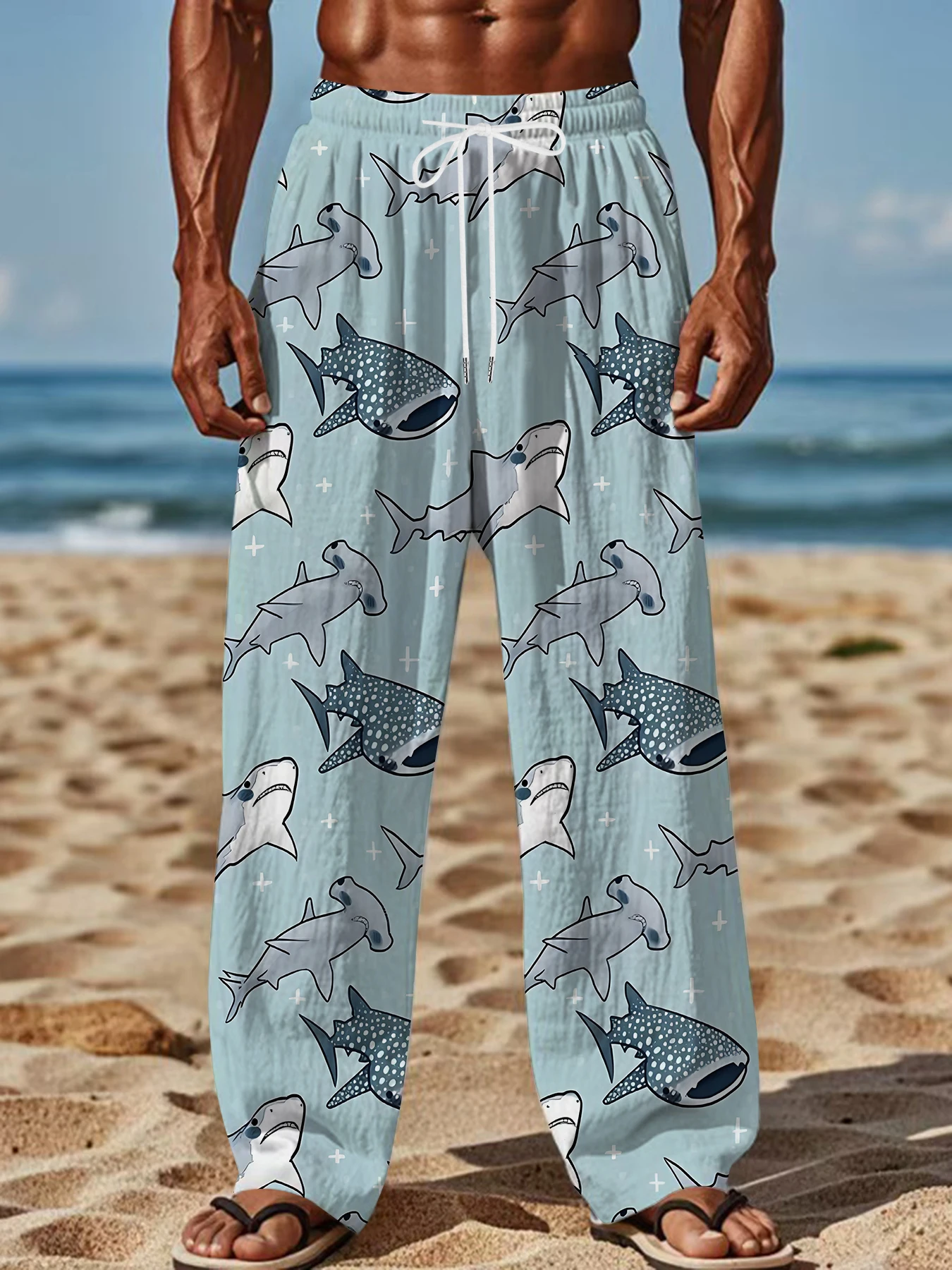 2026 Men's Printed Straight Leg Pants Abstract Art Red Black Pattern Drawstring Waist Loose Fit Casual Summer Beach Fashion
2026 Men's Printed Straight Leg Pants Abstract Art Red Black Pattern Drawstring Waist Loose Fit Casual Summer Beach Fashion