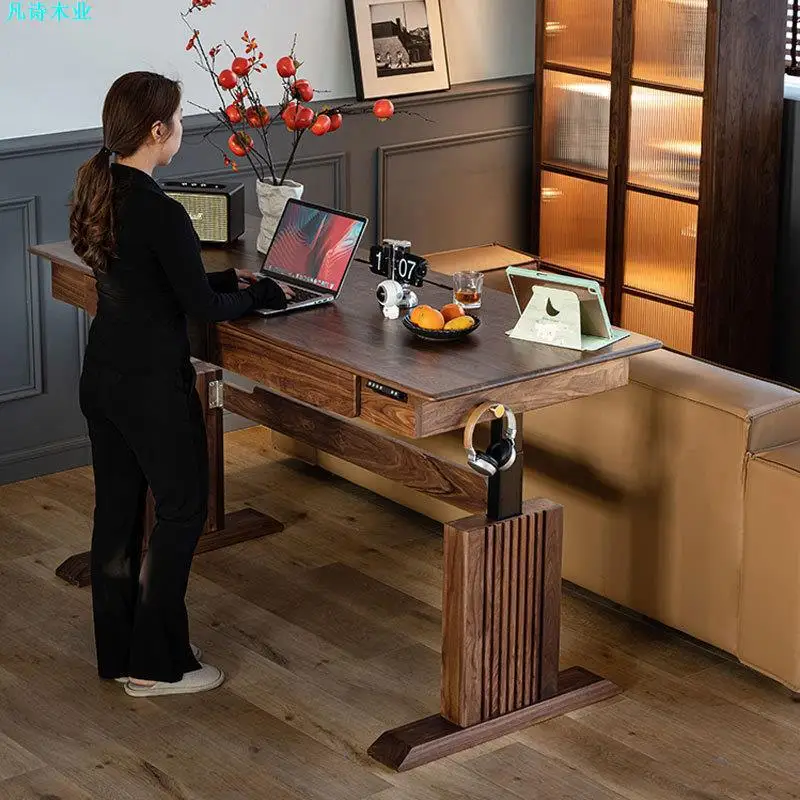 Customizable North American Black Walnut Electric Lifting Desk
Customizable North American Black Walnut Electric Lifting Desk