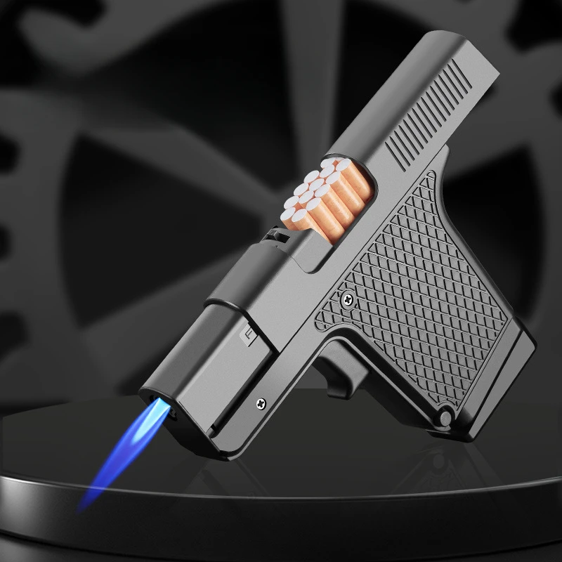 Windproof Multifunctional Gun Inflatable Lighter with Cigarette Box Jet Flame One Key Ignition Outdoor Lighter Men's Gift
Windproof Multifunctional Gun Inflatable Lighter with Cigarette Box Jet Flame One Key Ignition Outdoor Lighter Men's Gift