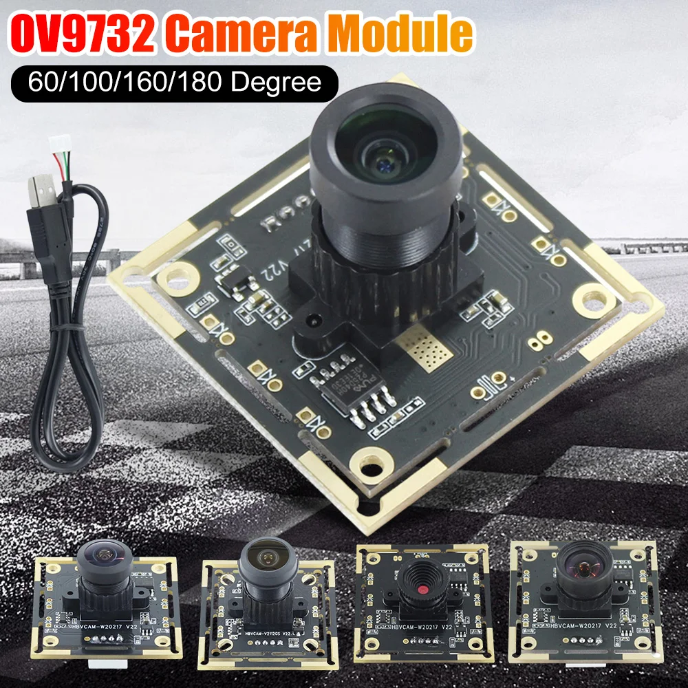 OV9732 Lens Monitoring Module 720P 1MP 1280x720 60/72/100/160/180 Degree Adjustable Manual-focus for Face Recognition Projects
OV9732 Lens Monitoring Module 720P 1MP 1280x720 60/72/100/160/180 Degree Adjustable Manual-focus for Face Recognition Projects