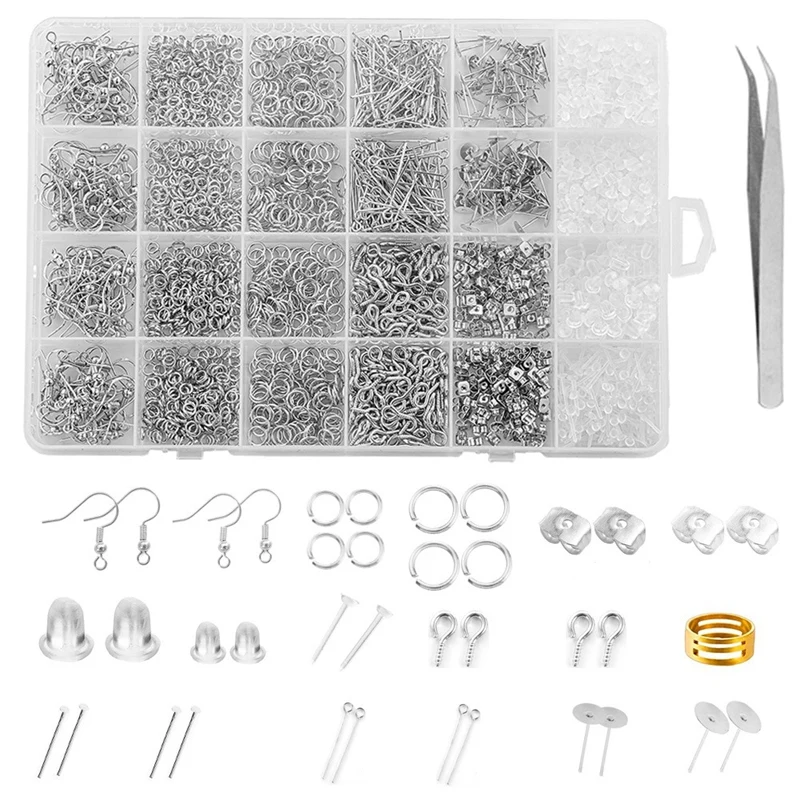 Earring Making Kit, Earring Making Supplies Kit With Earring Hooks, Earring Findings, Jump Rings For Jewelry Making
Earring Making Kit, Earring Making Supplies Kit With Earring Hooks, Earring Findings, Jump Rings For Jewelry Making