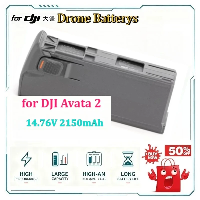 New for DJI Avata 2 Drone Battery 14.76V 2150mAh Replacement High Capacity Long Endurance Lithium Battery
New for DJI Avata 2 Drone Battery 14.76V 2150mAh Replacement High Capacity Long Endurance Lithium Battery