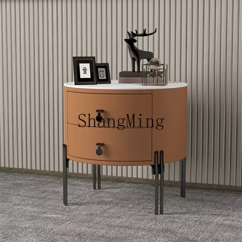 HJ round rock slab bedside table new simple modern master bedroom bedside storage cabinet
HJ round rock slab bedside table new simple modern master bedroom bedside storage cabinet