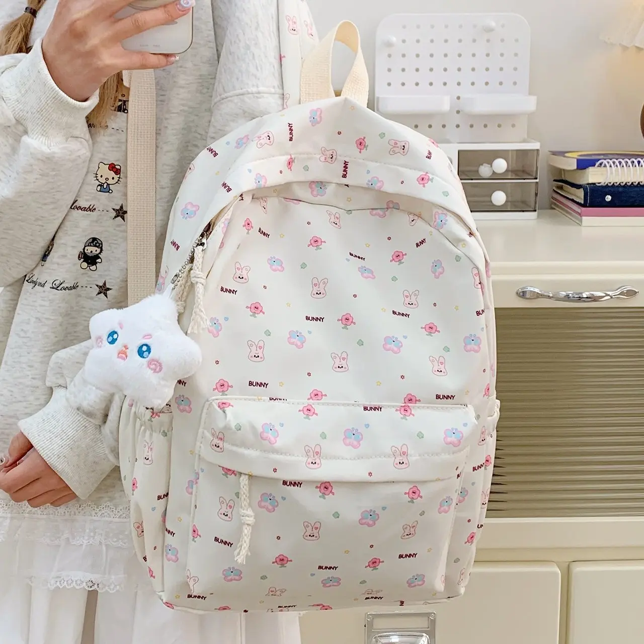 Korean Student School Backpack Floral White School Bags for Teenage Girls Cute Women's Backpack Brand Book Bag Nylon Rucksack
Korean Student School Backpack Floral White School Bags for Teenage Girls Cute Women's Backpack Brand Book Bag Nylon Rucksack