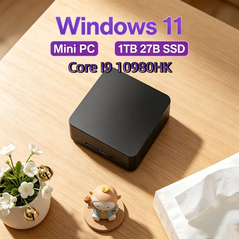 Mini PC Core I9 10980HK Windows 11 Pro 32GB RAM Small Pocket Computer 4K 60Hz WiFi6 BT5.2 Gaming Desktop PC Portable 1TB/2TB SSD
Mini PC Core I9 10980HK Windows 11 Pro 32GB RAM Small Pocket Computer 4K 60Hz WiFi6 BT5.2 Gaming Desktop PC Portable 1TB/2TB SSD