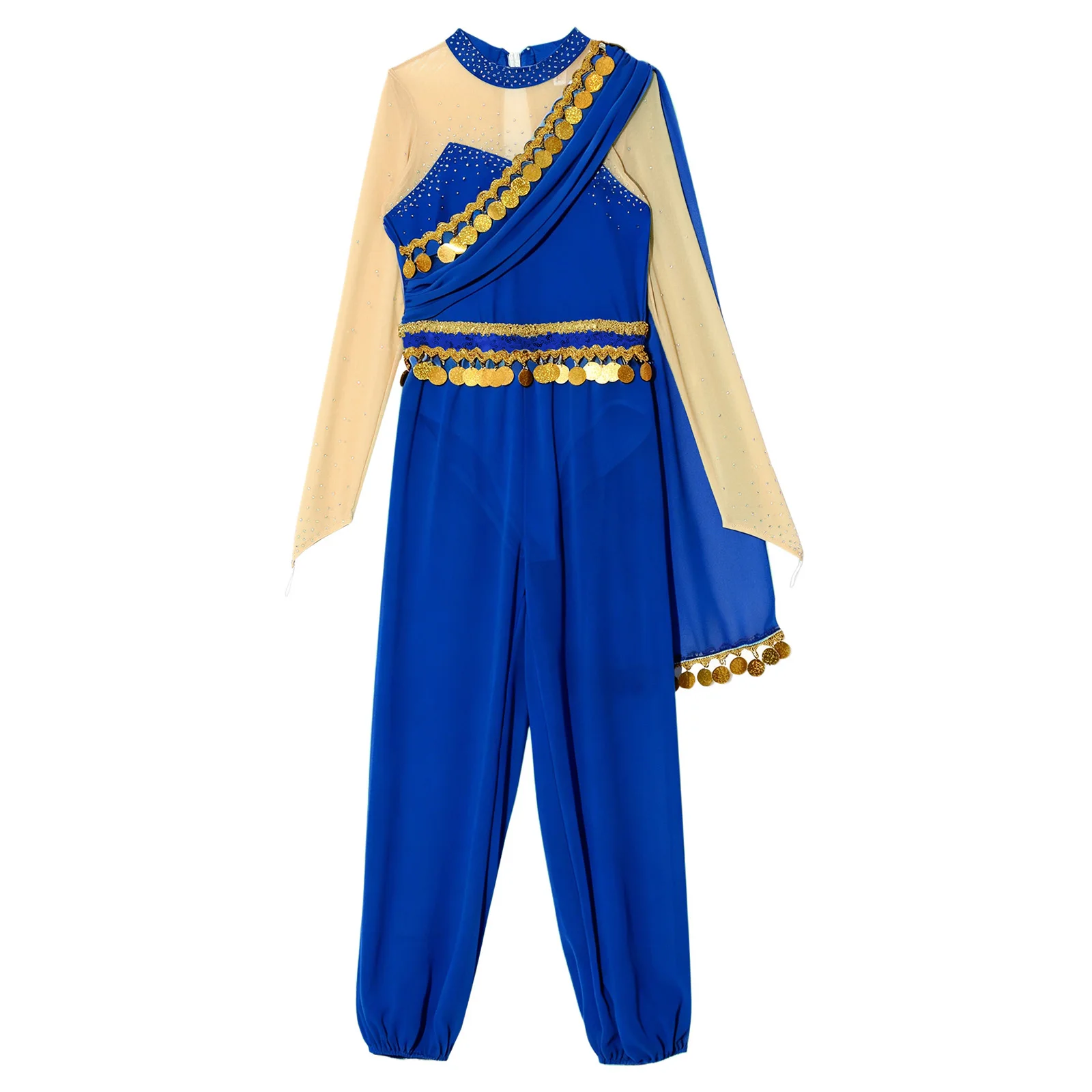 Kids Girls Arab Princess Dance Costume Belly Dresses Sequin Tassels Drapey Jumpsuit Long Sleeve Mesh Rompers for Halloween Party
Kids Girls Arab Princess Dance Costume Belly Dresses Sequin Tassels Drapey Jumpsuit Long Sleeve Mesh Rompers for Halloween Party