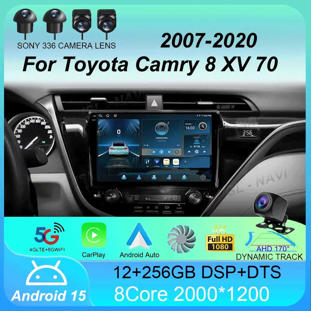 Car Radio Android 15 Carplay Auto For Toyota Camry 8 XV 70 2017 2018 2019 2020 Multimedia Video Player Navigation GPS Stereo DSP
Car Radio Android 15 Carplay Auto For Toyota Camry 8 XV 70 2017 2018 2019 2020 Multimedia Video Player Navigation GPS Stereo DSP
