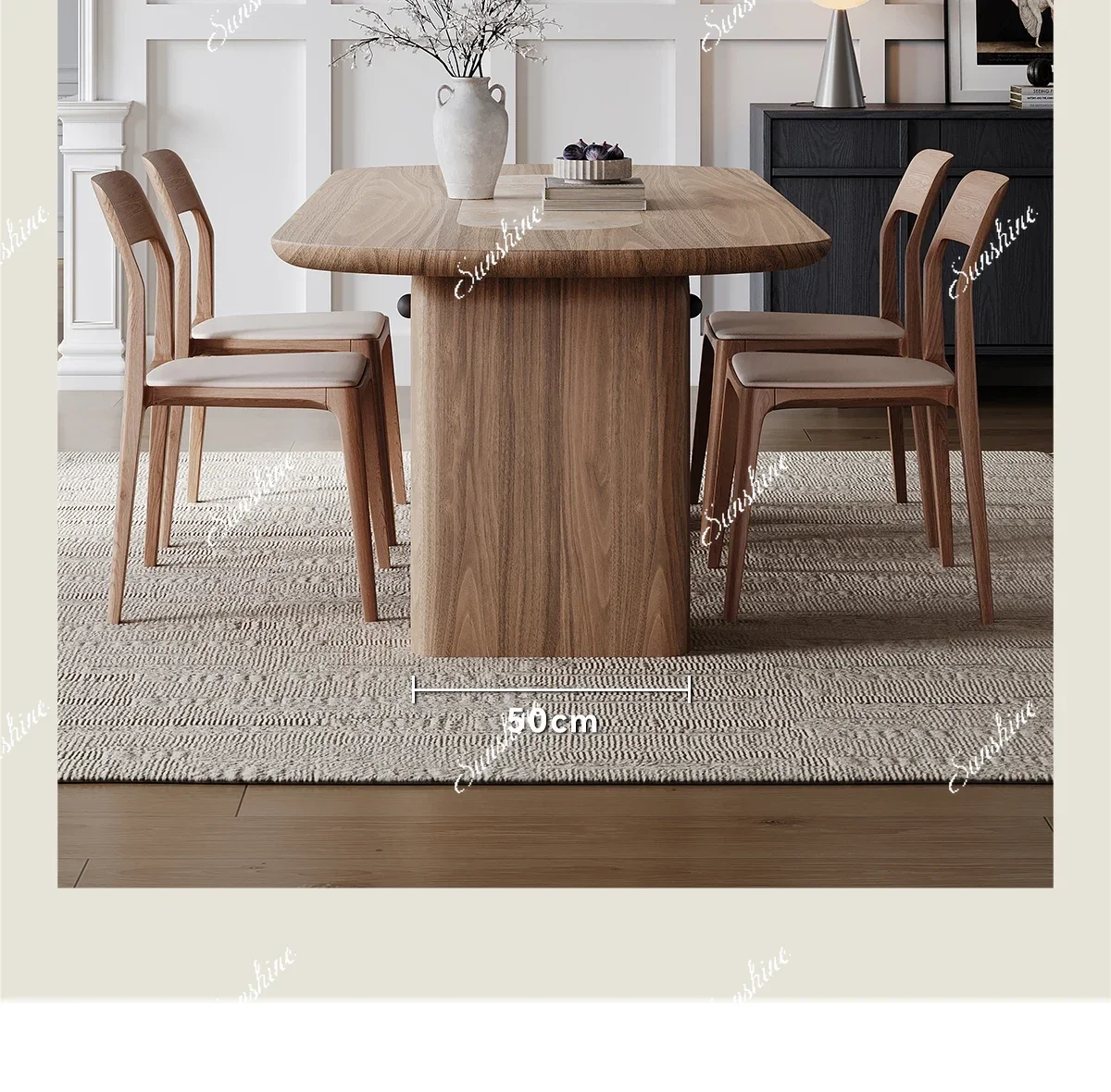 Ancient style light luxury high sense in the dining table modern simple living room home solid wood rock slab dining table FT
Ancient style light luxury high sense in the dining table modern simple living room home solid wood rock slab dining table FT