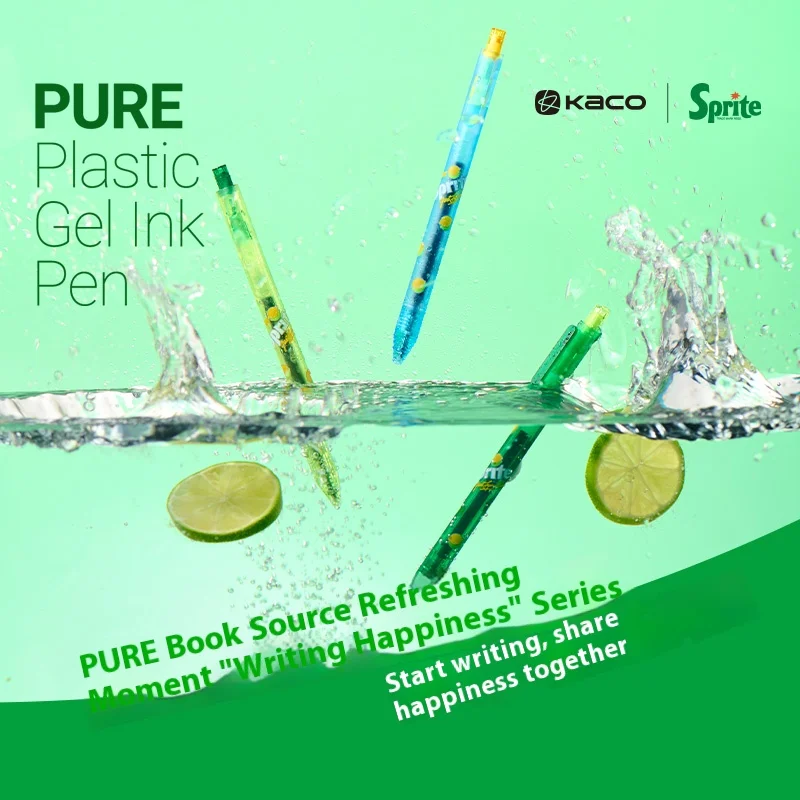 KACO Sprite Co-branded Ins Fashion Gel Ink Pen 0.5mm Quick Drying Smooth Double Bead Pen Tip Writing Stationery School Supplies
KACO Sprite Co-branded Ins Fashion Gel Ink Pen 0.5mm Quick Drying Smooth Double Bead Pen Tip Writing Stationery School Supplies