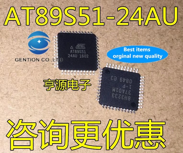 5 шт. AT89S51 AT89S51-24AU TQFP-44 8-битный микроконтроллер AVR однокристальный микроконтроллер в наличии 100% новый и оригинальный
5 шт. AT89S51 AT89S51-24AU TQFP-44 8-битный микроконтроллер AVR однокристальный микроконтроллер в наличии 100% новый и оригинальный
