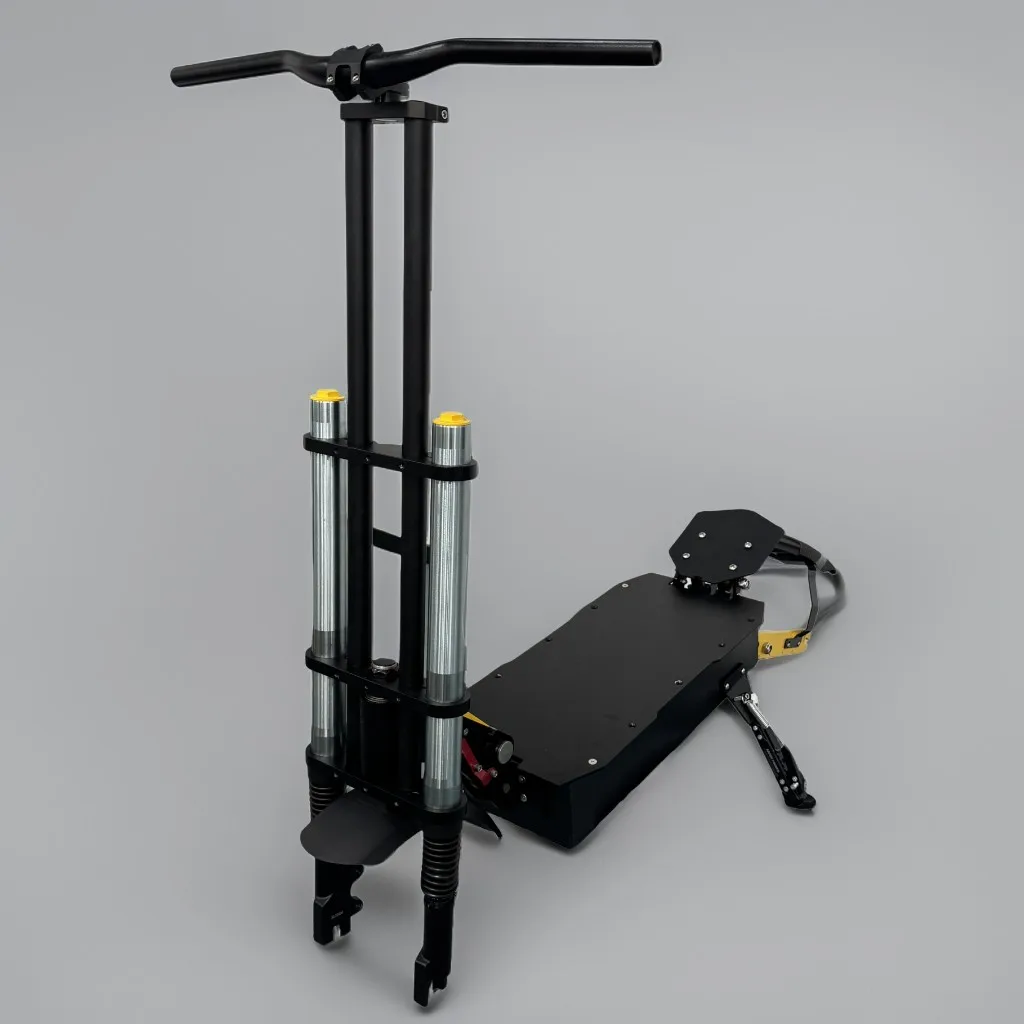 Geofought 155 мм открытый размер, простая установка, гидравлический передний амортизатор, складная рама скутера из алюминиевого сплава для 13-дюймовой шины 
Geofought 155 мм открытый размер, простая установка, гидравлический передний амортизатор, складная рама скутера из алюминиевого сплава для 13-дюймовой шины