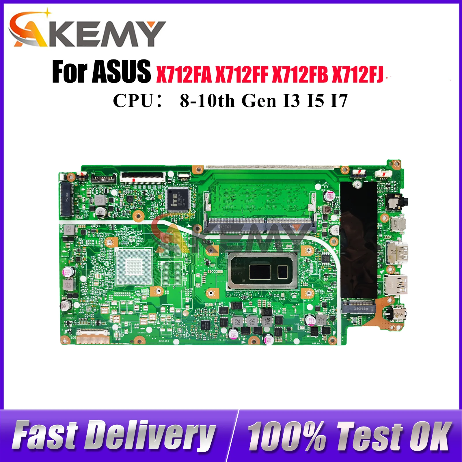 X712FA Материнская плата для ноутбука ASUS X712FL K712F X712FLC F712F S712F X712FJ V712F X712FF X712F X712FB Материнская плата с процессором I3 I5 I7
X712FA Материнская плата для ноутбука ASUS X712FL K712F X712FLC F712F S712F X712FJ V712F X712FF X712F X712FB Материнская плата с процессором I3 I5 I7