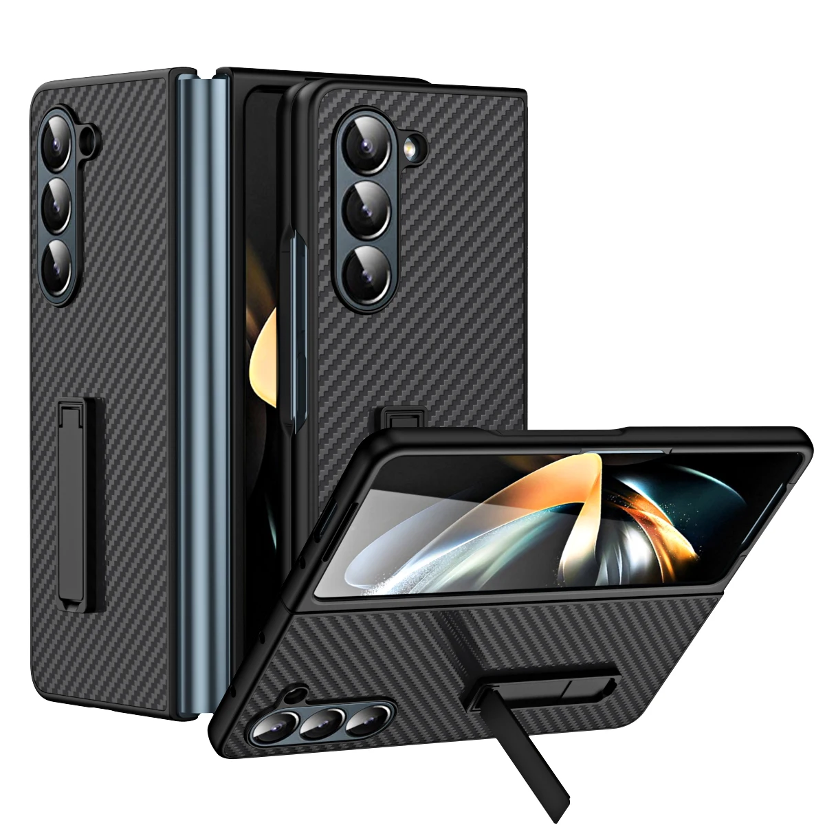 For Samsung Galaxy Z Fold 5 Case Hinge Carbon Fiber Kickstand Fold 4 3 Shockproof Hard PC Aramid Fiber Holder Phone Cover
For Samsung Galaxy Z Fold 5 Case Hinge Carbon Fiber Kickstand Fold 4 3 Shockproof Hard PC Aramid Fiber Holder Phone Cover