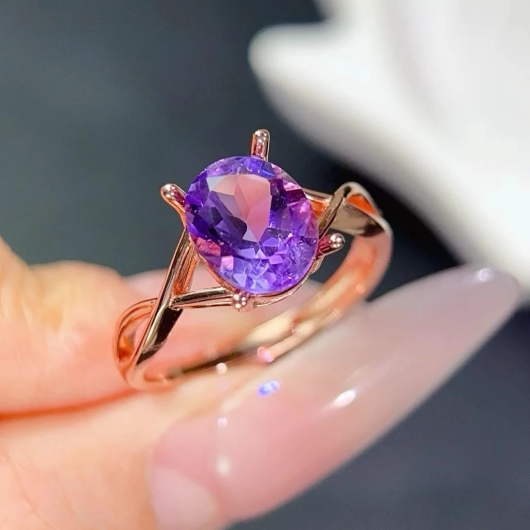 VVS Grade Natural Amethyst Jewelry with Certificate 8x10mm Genuine Amethyst 925 Silver Jewelry with 18K Gold Plating
VVS Grade Natural Amethyst Jewelry with Certificate 8x10mm Genuine Amethyst 925 Silver Jewelry with 18K Gold Plating