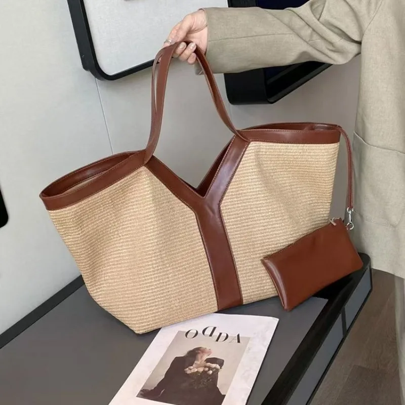 Large Capacity Straw Tote Bags Vacation Wind Travel Commuter Shoulder Bags Purses and Handbags Designer Luxury Bag
Large Capacity Straw Tote Bags Vacation Wind Travel Commuter Shoulder Bags Purses and Handbags Designer Luxury Bag