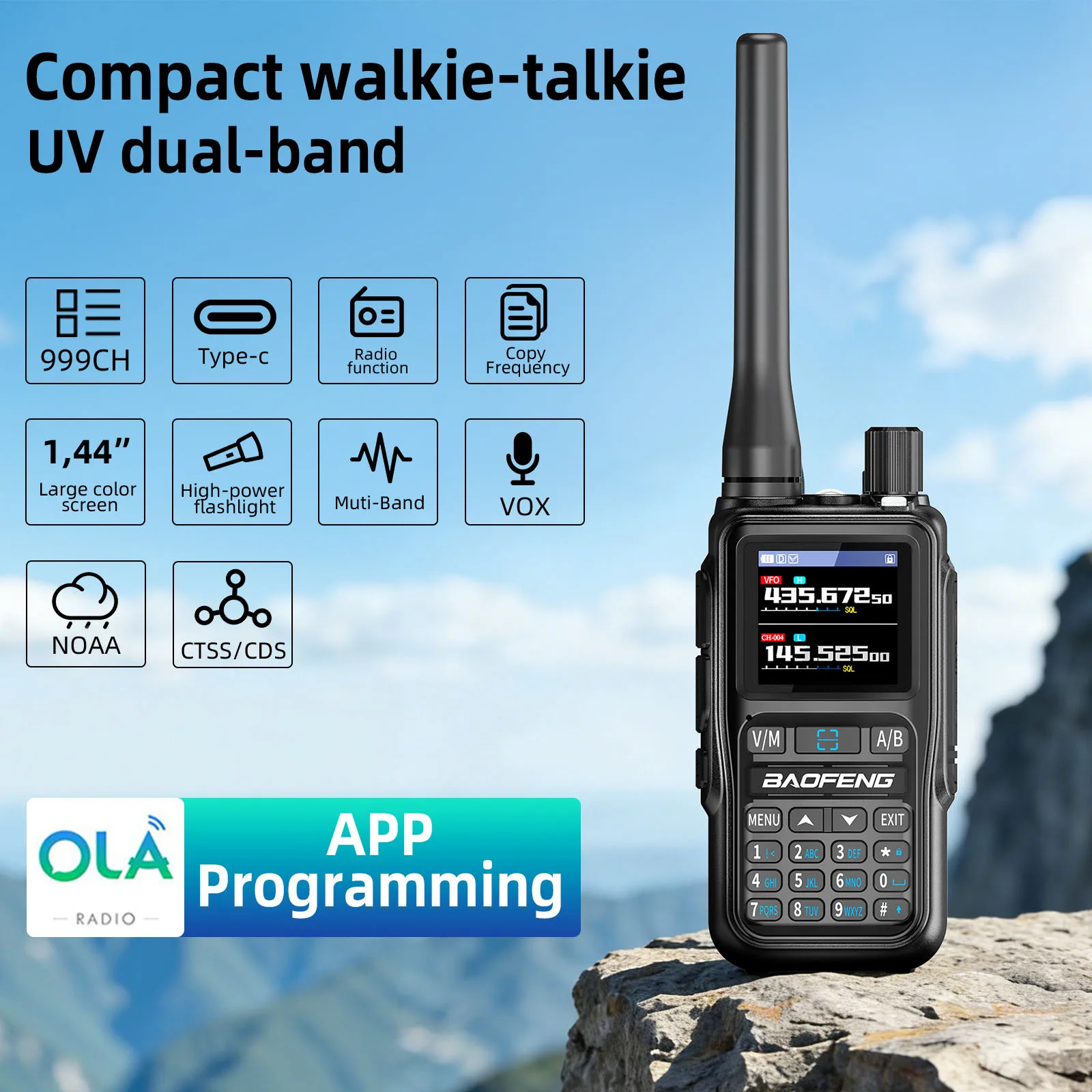 Baofeng UV MINI5R Wireless Frequency Reading Walkie Talkie AM Long Range Multi-Band Type-C Charger Ham Radio
Baofeng UV MINI5R Wireless Frequency Reading Walkie Talkie AM Long Range Multi-Band Type-C Charger Ham Radio