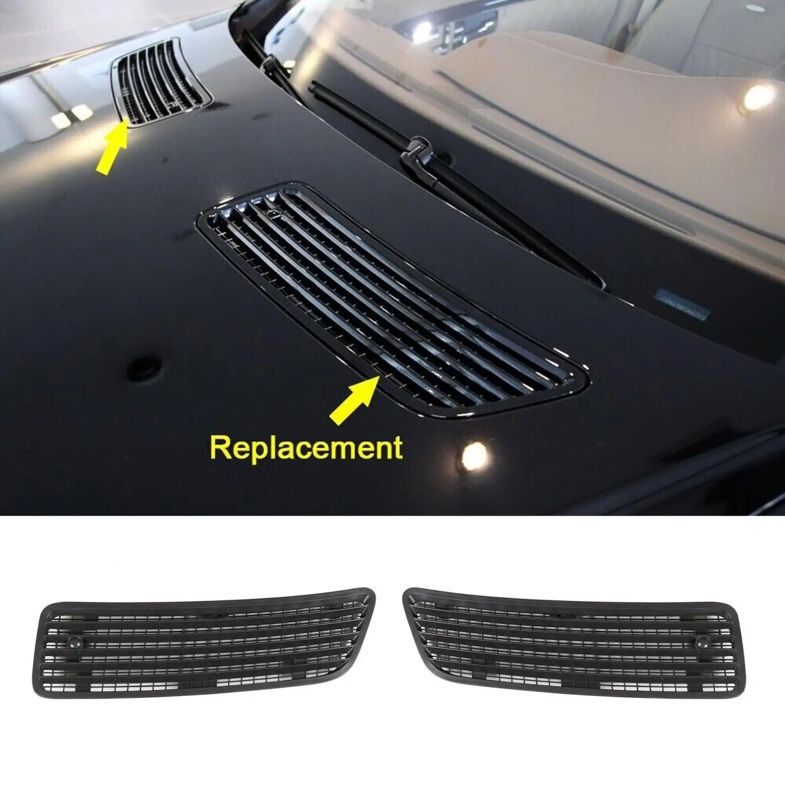 Hood Grille Vent Trim ABS Plastic Matte Black Accessory for Mercedes Benz W221 S550 CL63 AMG 2007-2013
Hood Grille Vent Trim ABS Plastic Matte Black Accessory for Mercedes Benz W221 S550 CL63 AMG 2007-2013