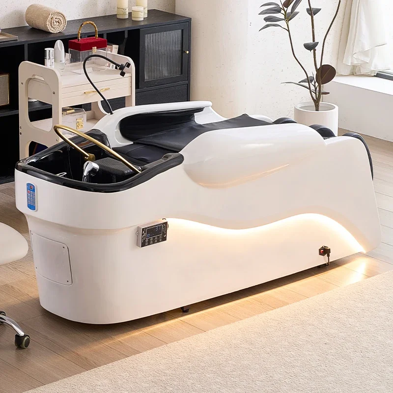 Smart massage shampoo bed Electric water cycle hair salon beauty salon head treatment fumigation bed for barbershops
Smart massage shampoo bed Electric water cycle hair salon beauty salon head treatment fumigation bed for barbershops