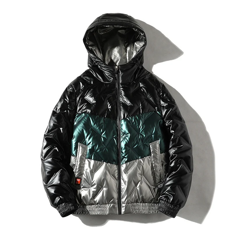 Winter Men's Hooded White Duck Down Jacket Shiny Patchwork Warm Coat Streetwear Windproof Outerwear for Men
Winter Men's Hooded White Duck Down Jacket Shiny Patchwork Warm Coat Streetwear Windproof Outerwear for Men