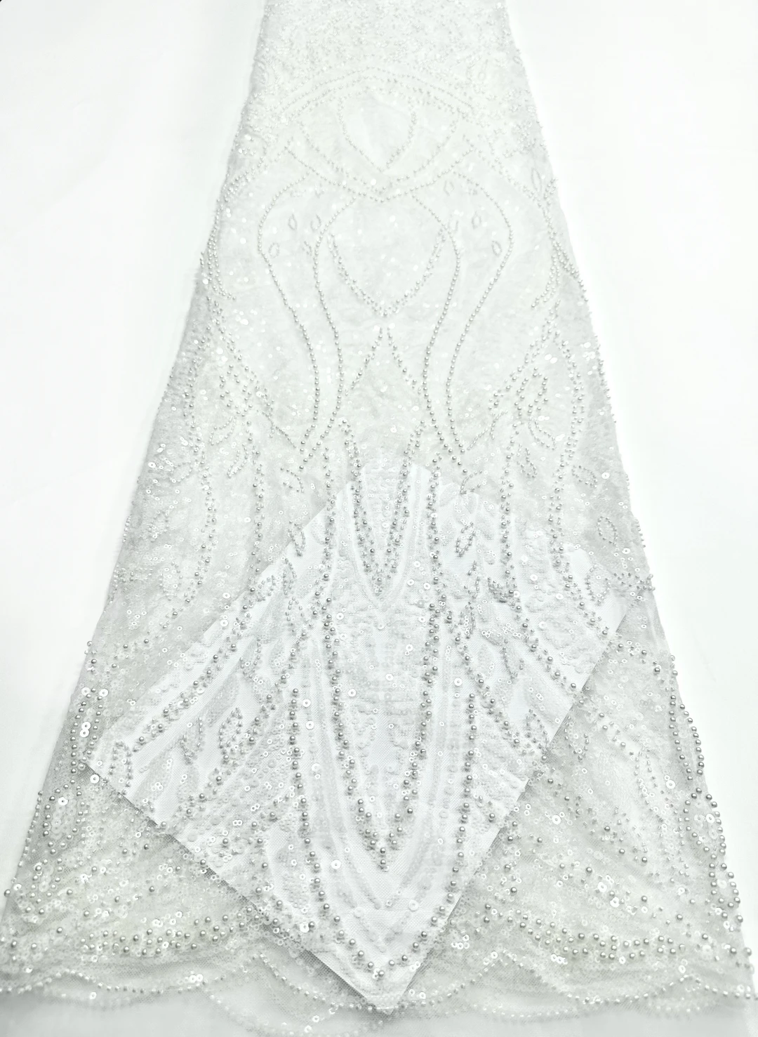 African Heavy Beaded Lace Fabric, Nigerian Sequin Pearl, French Tulle Fabric, Wedding Party Dress, White,5 Yards
African Heavy Beaded Lace Fabric, Nigerian Sequin Pearl, French Tulle Fabric, Wedding Party Dress, White,5 Yards