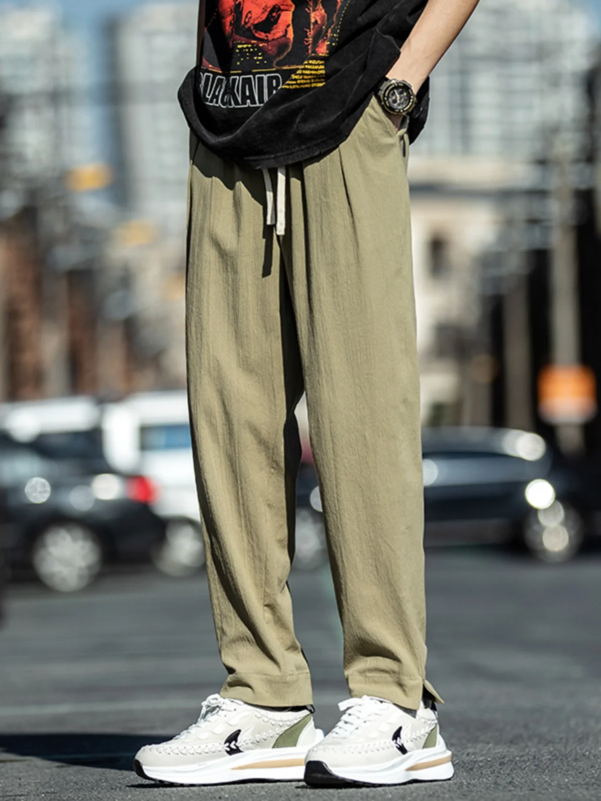 Мужские летние тонкие брюки из хлопка и льна цвета хаки, свободные прямые брюки в японском стиле, модные, длиной 7/8
Мужские летние тонкие брюки из хлопка и льна цвета хаки, свободные прямые брюки в японском стиле, модные, длиной 7/8