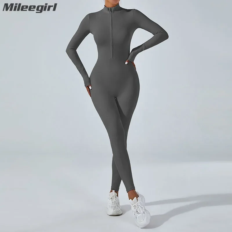 Женский комбинезон для йоги Mileegirl на молнии спереди, спортивный спортивный костюм с длинными рукавами, облегающие леггинсы для тренажерного зала и фитнеса, костюмы для бега
Женский комбинезон для йоги Mileegirl на молнии спереди, спортивный спортивный костюм с длинными рукавами, облегающие леггинсы для тренажерного зала и фитнеса, костюмы для бега