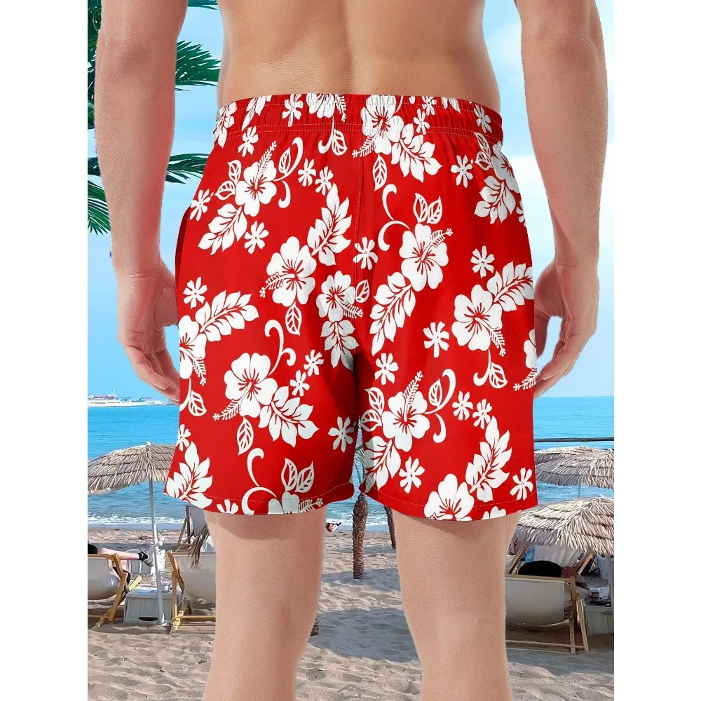 Men's relaxed-fit Hawaiian beach shorts with drawstring waistband and 3D printed pattern perfect for the beach and vacation
Men's relaxed-fit Hawaiian beach shorts with drawstring waistband and 3D printed pattern perfect for the beach and vacation
