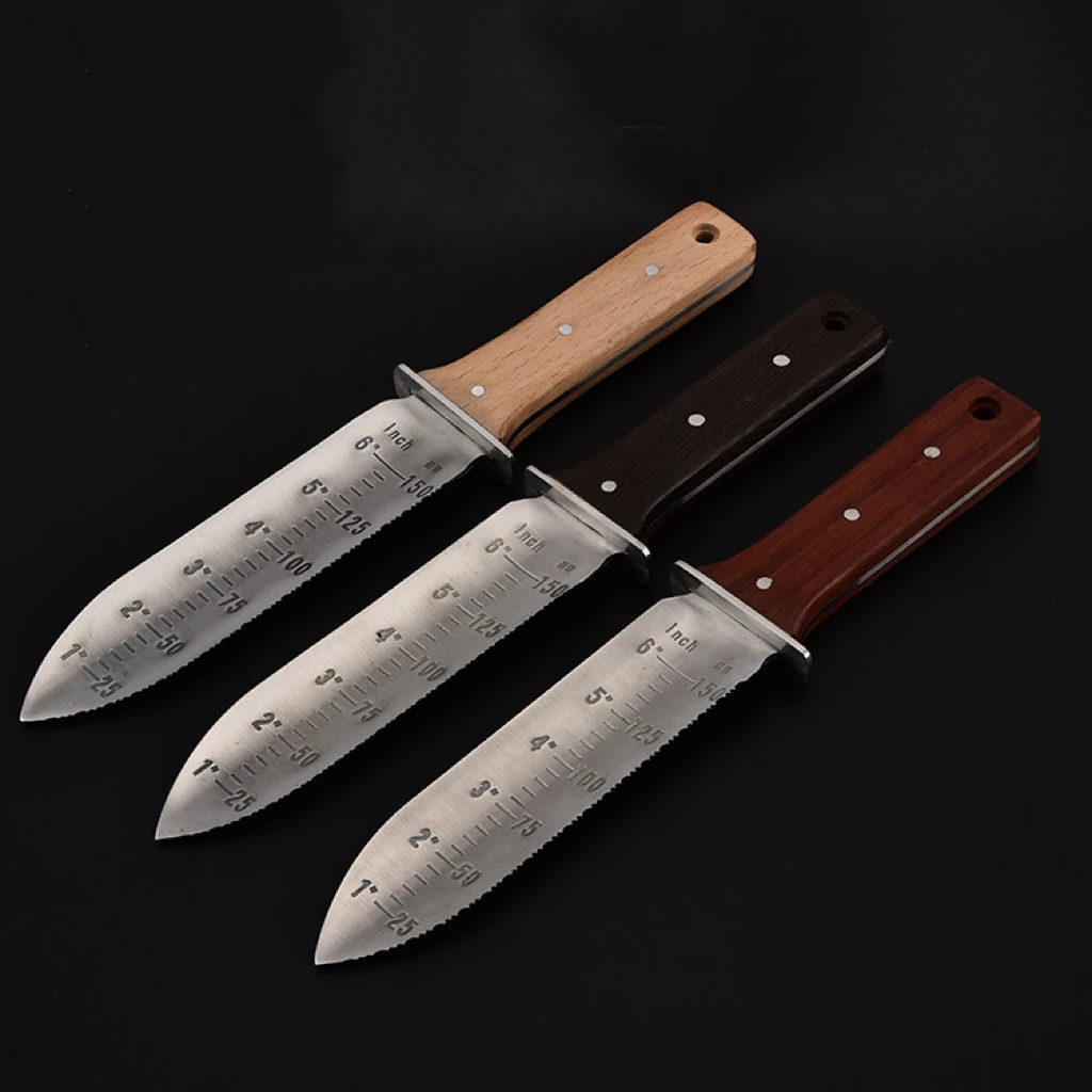 Professional Garden Knife with Leather Sheath, Protective Handguard, Garden Tools Spatula for Weeding, Digging, Cutting 
Professional Garden Knife with Leather Sheath, Protective Handguard, Garden Tools Spatula for Weeding, Digging, Cutting