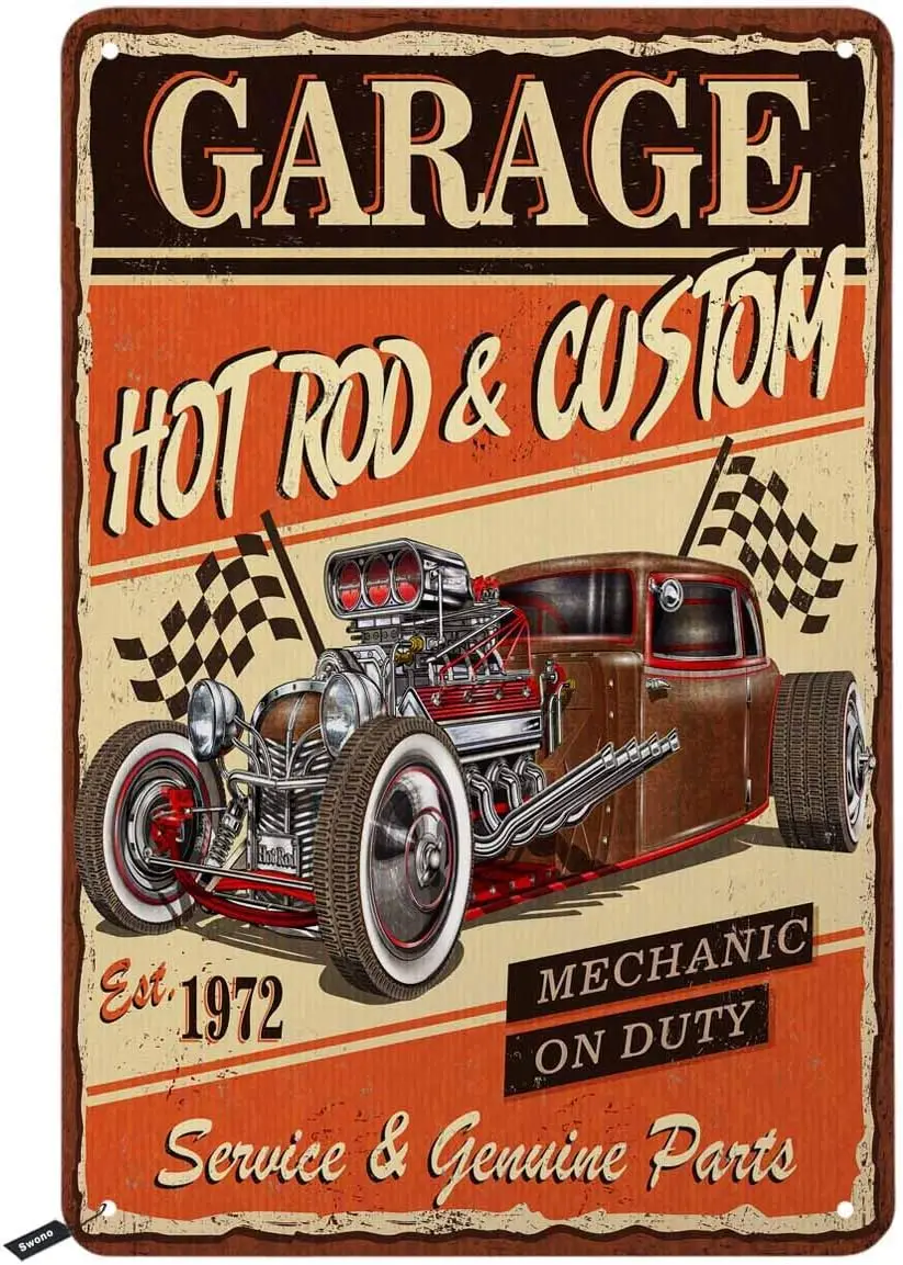 1d,Swono Garage Poster Tin Signs,Hot Rod Car Custom Mechanic on Duty Vintage Metal Tin Sign for Men Women,Wall Decor for Bars,Re
1d,Swono Garage Poster Tin Signs,Hot Rod Car Custom Mechanic on Duty Vintage Metal Tin Sign for Men Women,Wall Decor for Bars,Re