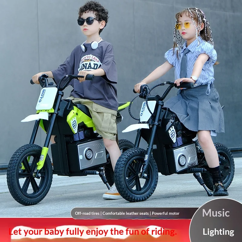 24V 16KM/H Kids Electric Ride on Motorcycle Inflatable Wheel Off Road Toy Car Birthday Gift for Boys And Girls 5-10 Years Old
24V 16KM/H Kids Electric Ride on Motorcycle Inflatable Wheel Off Road Toy Car Birthday Gift for Boys And Girls 5-10 Years Old
