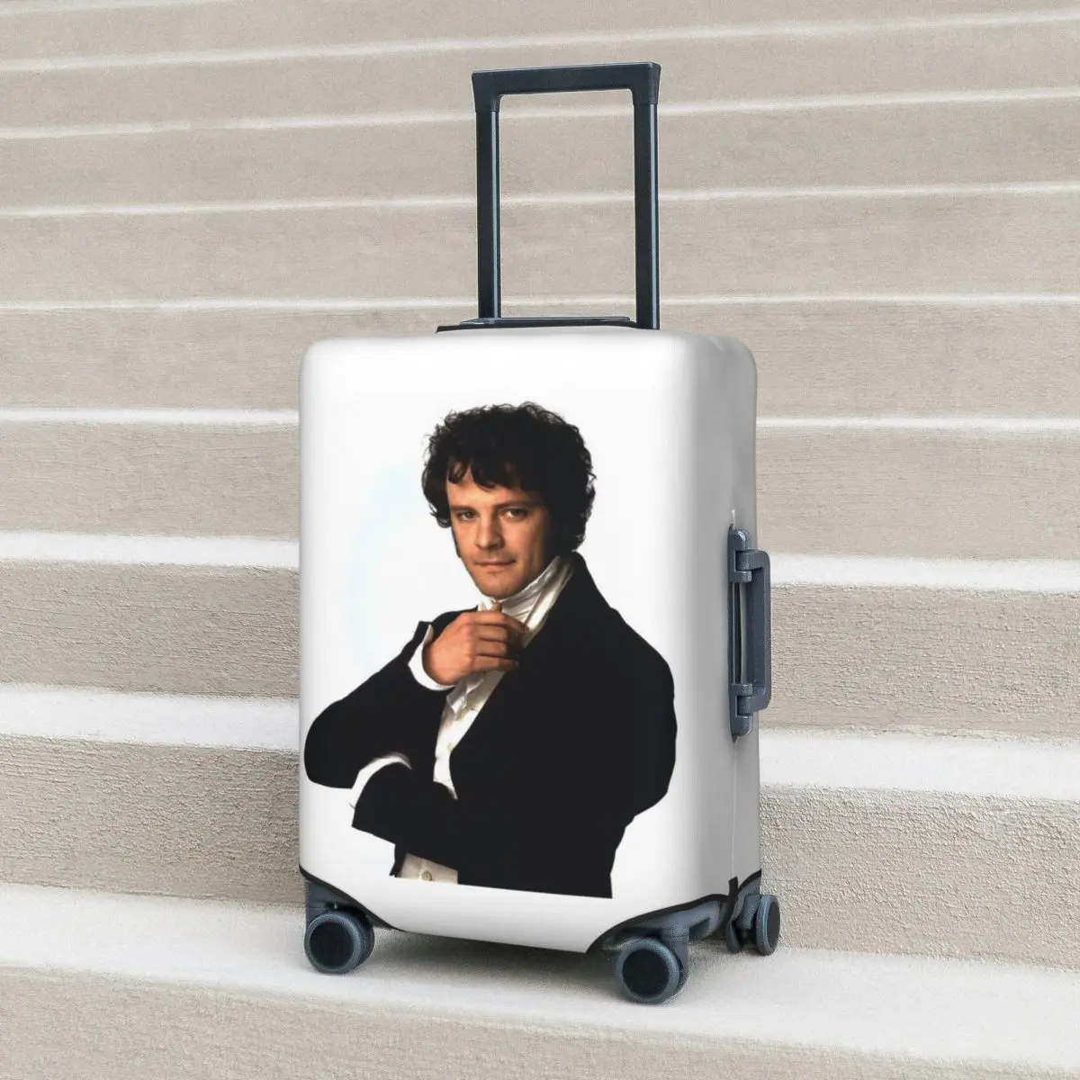 Colin Firth As Mr Darcy In Pride And Prejudice Suitcase Cover Protection Elastic Trip Luggage Protector Covers for 18-32 Inch
Colin Firth As Mr Darcy In Pride And Prejudice Suitcase Cover Protection Elastic Trip Luggage Protector Covers for 18-32 Inch