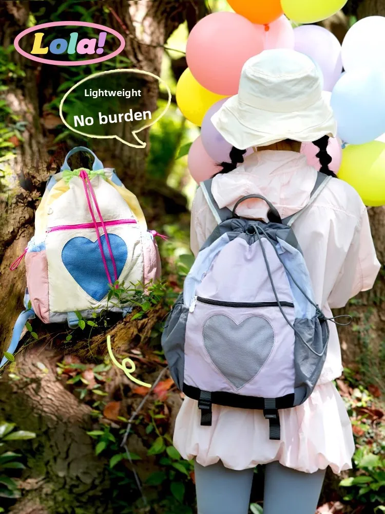 Design Lightweight Outdoor Hiking Travel Women's Backpack Large Capacity Heart Shaped Double Shoulder Bag for Students
Design Lightweight Outdoor Hiking Travel Women's Backpack Large Capacity Heart Shaped Double Shoulder Bag for Students