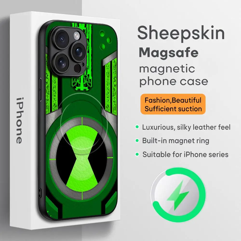 Чехол для телефона Ben 10, классический аниме с крутым узором для iPhone 16, 15, 14, 13, 12, 11 Plus Pro Max, роскошный роскошный чехол Magsafe из овчины
Чехол для телефона Ben 10, классический аниме с крутым узором для iPhone 16, 15, 14, 13, 12, 11 Plus Pro Max, роскошный роскошный чехол Magsafe из овчины
