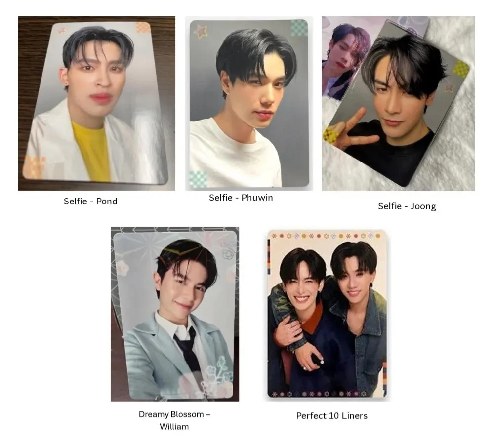 Gmm official original Pond Phuwin Joong William cards
Gmm official original Pond Phuwin Joong William cards