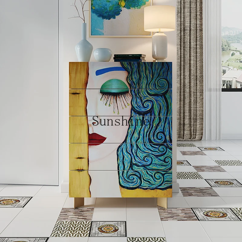 French painted dining side entrance integrated living room solid wood decorative storage cabinet
French painted dining side entrance integrated living room solid wood decorative storage cabinet