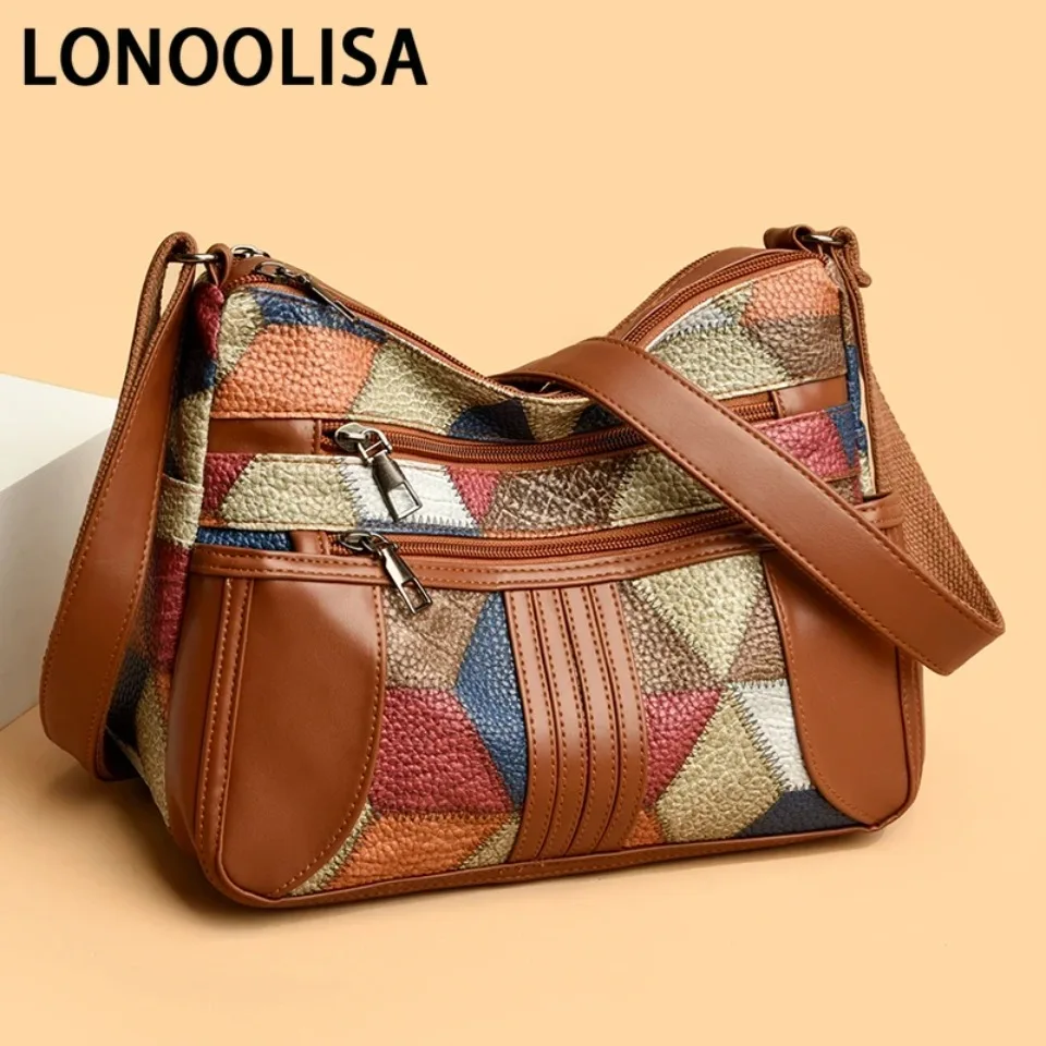 Women's Splicing Shoulder Bag PU Leather Crossbody Bag Multi-layer Large Capacity Leisure Travel Vintage Bag Purse
Women's Splicing Shoulder Bag PU Leather Crossbody Bag Multi-layer Large Capacity Leisure Travel Vintage Bag Purse