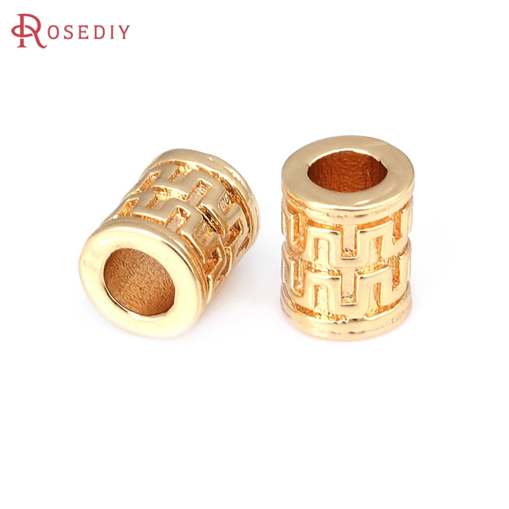 18K Gold Color Brass Cylinder Hollow Spacer Large Hole Bracelet Beads Jewelry Bracelets Making Supplies Findings Diy Accessories
18K Gold Color Brass Cylinder Hollow Spacer Large Hole Bracelet Beads Jewelry Bracelets Making Supplies Findings Diy Accessories
