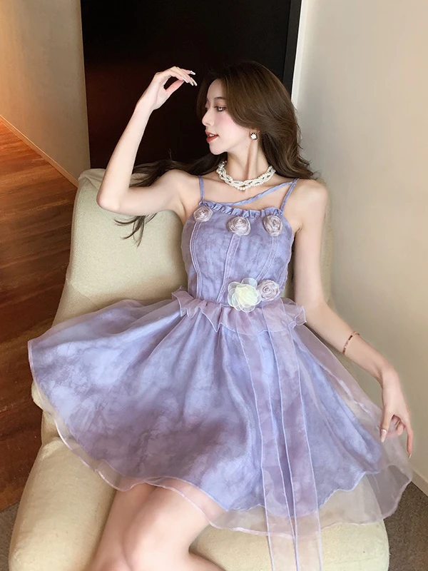 Princess Style Strapless Short Dress Women's Summer 2025 Purple Fairy Skirt Princess Dress Casual Elegant Female Clothing
Princess Style Strapless Short Dress Women's Summer 2025 Purple Fairy Skirt Princess Dress Casual Elegant Female Clothing