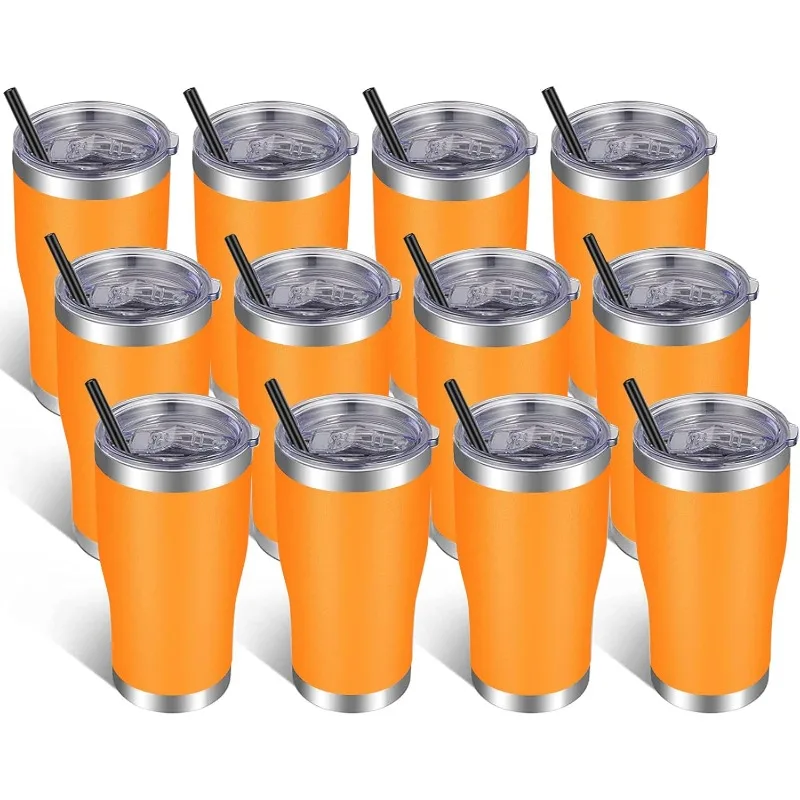 20oz Tumbler Stainless Steel Tumbler Cup with Lid And Straw Vacuum Insulated Double Wall Travel Coffee Mug(orange package 12)
20oz Tumbler Stainless Steel Tumbler Cup with Lid And Straw Vacuum Insulated Double Wall Travel Coffee Mug(orange package 12)