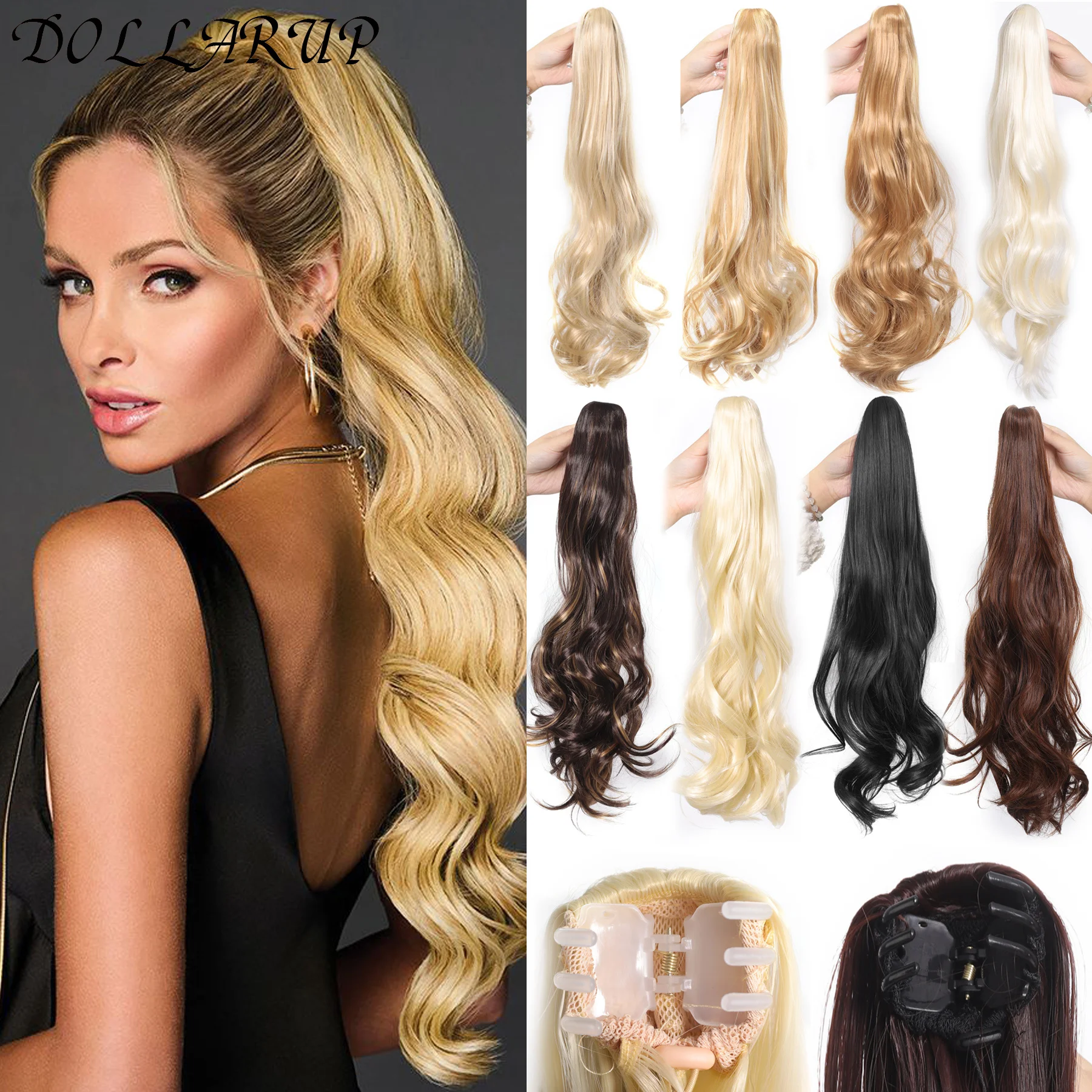 Ponytail Extension Synthetic Claw Clip in Hairpiece Curly Wavy Ponytail Hair Extensions Long Pony Tail Hairpiece for Women
Ponytail Extension Synthetic Claw Clip in Hairpiece Curly Wavy Ponytail Hair Extensions Long Pony Tail Hairpiece for Women