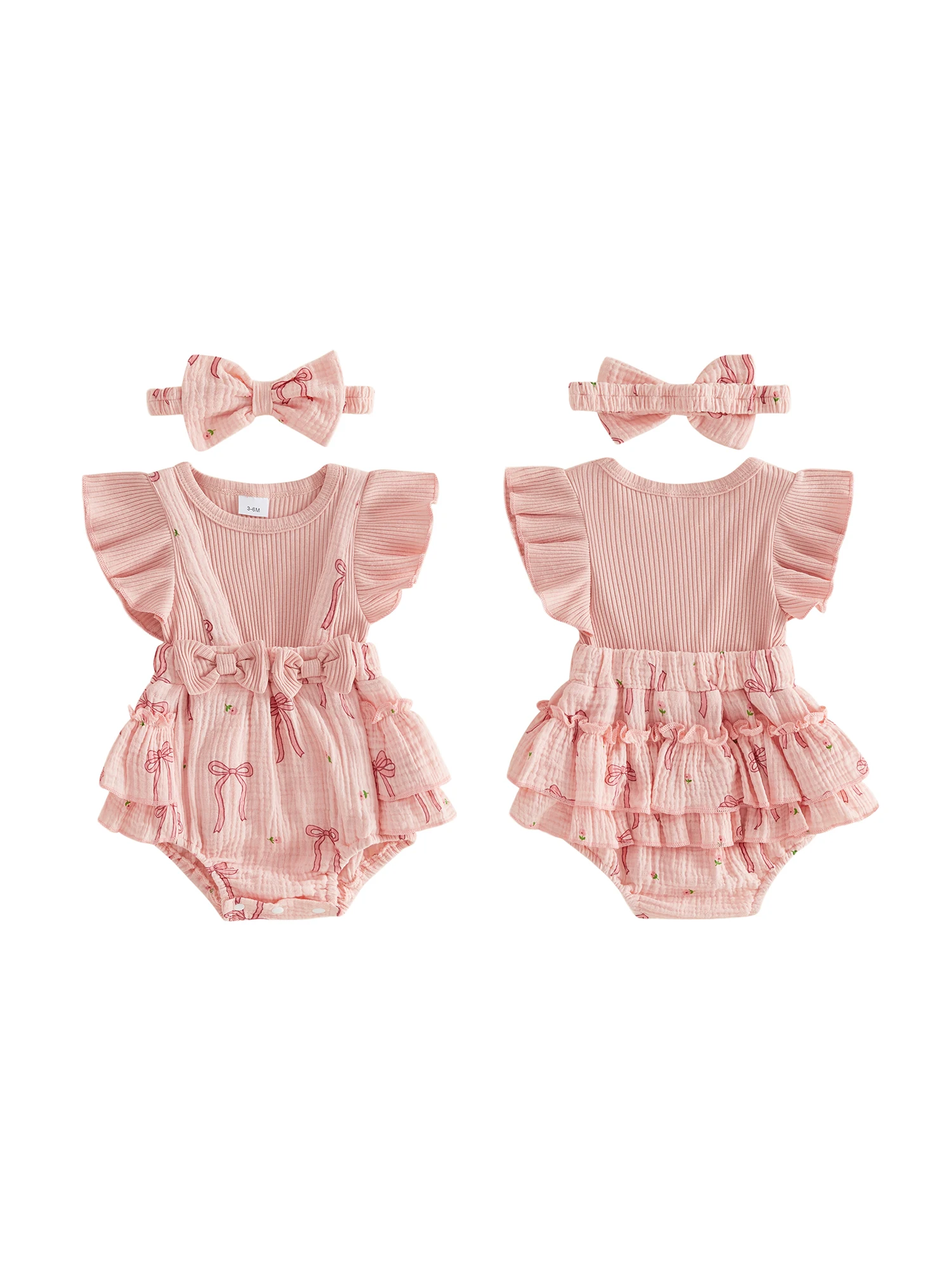 Toddler Girl Sleeveless Ruffle Romper Floral Print Jumpsuit Bowknot Headband Set Summer Outfit Fake Two Pieces Crew Neck
Toddler Girl Sleeveless Ruffle Romper Floral Print Jumpsuit Bowknot Headband Set Summer Outfit Fake Two Pieces Crew Neck