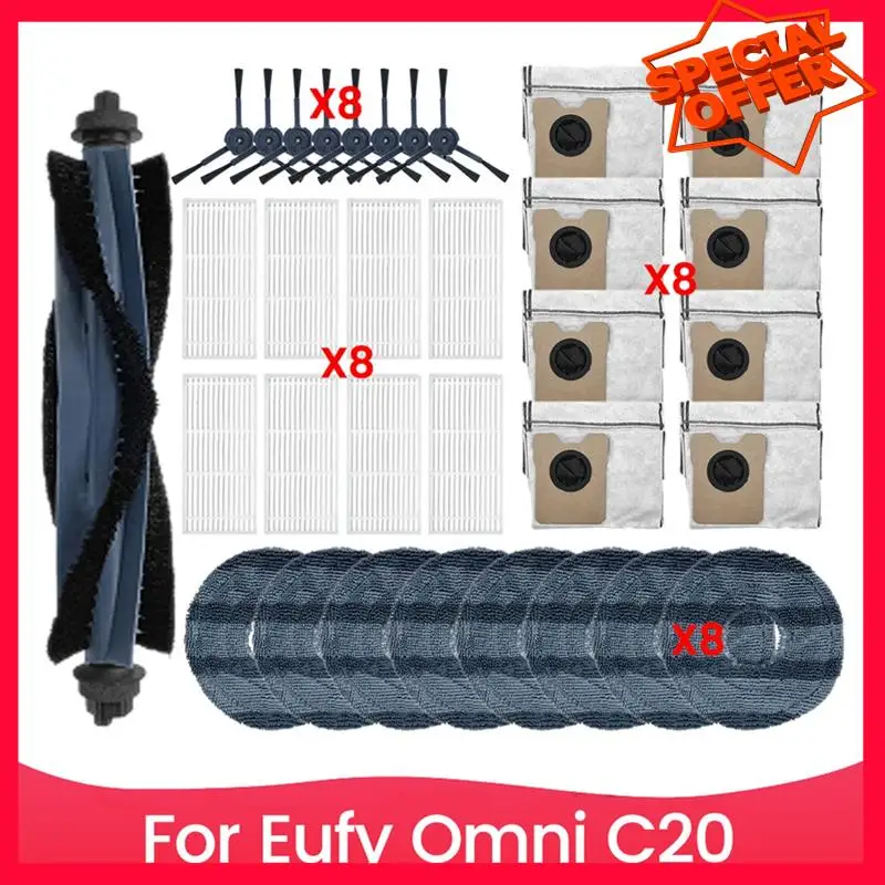 -ESTR комплект аксессуаров для Eufy Omni C20, основная боковая щетка, мешок для пыли, фильтр Hepa, тряпки для швабры, запасные части для бытовой уборки
-ESTR комплект аксессуаров для Eufy Omni C20, основная боковая щетка, мешок для пыли, фильтр Hepa, тряпки для швабры, запасные части для бытовой уборки