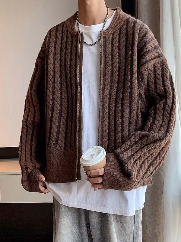 Мужской вязаный свитер Color Blo на молнии, в американском повседневном стиле, из полиэфирного волокна, с круглым вырезом, с длинными рукавами, пуловер
Мужской вязаный свитер Color Blo на молнии, в американском повседневном стиле, из полиэфирного волокна, с круглым вырезом, с длинными рукавами, пуловер