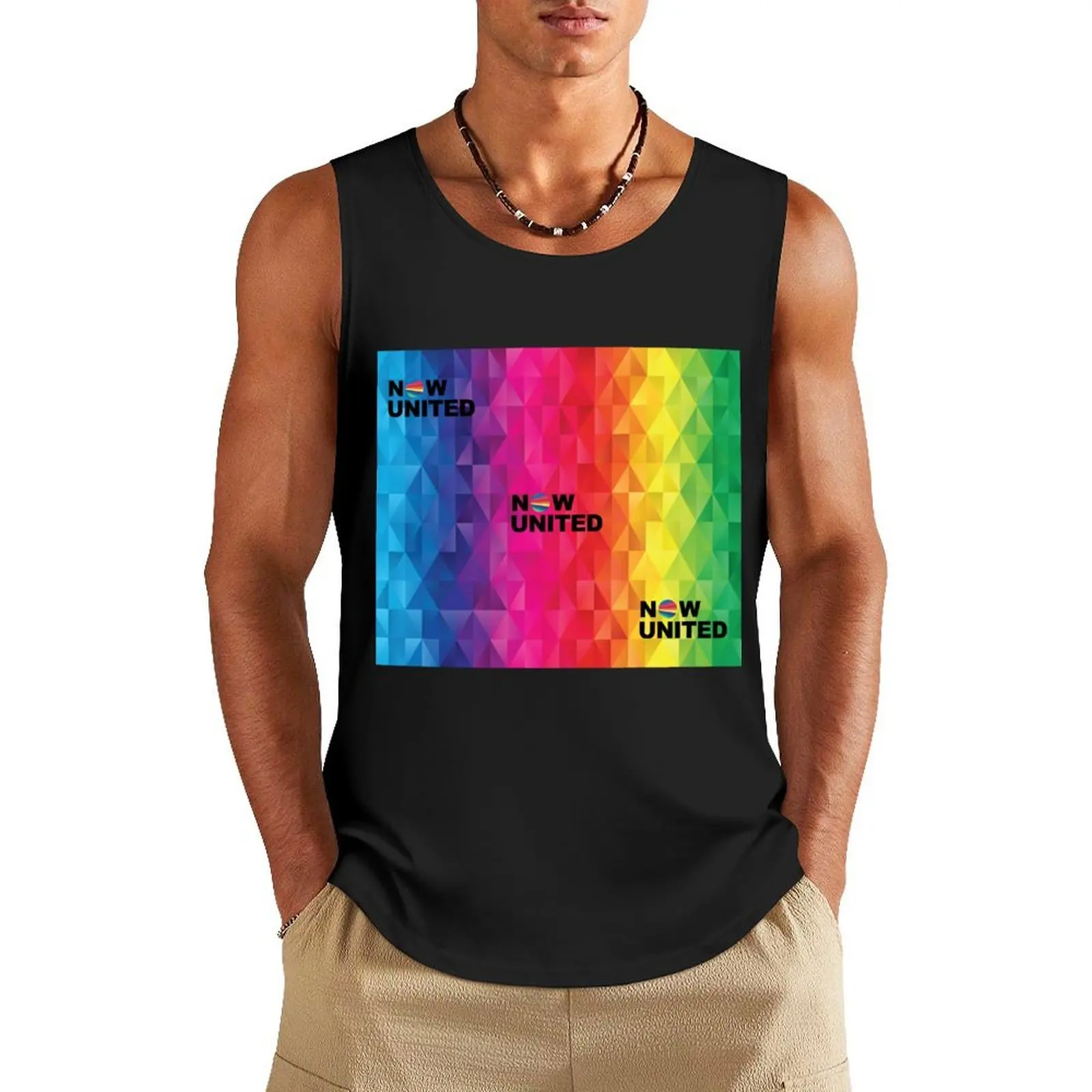 NOW UNITED RAINBOW PIXELS OF COLOR Tank Top Bodybuilding clothing man Gym T-shirts for men Men's gym articles
NOW UNITED RAINBOW PIXELS OF COLOR Tank Top Bodybuilding clothing man Gym T-shirts for men Men's gym articles