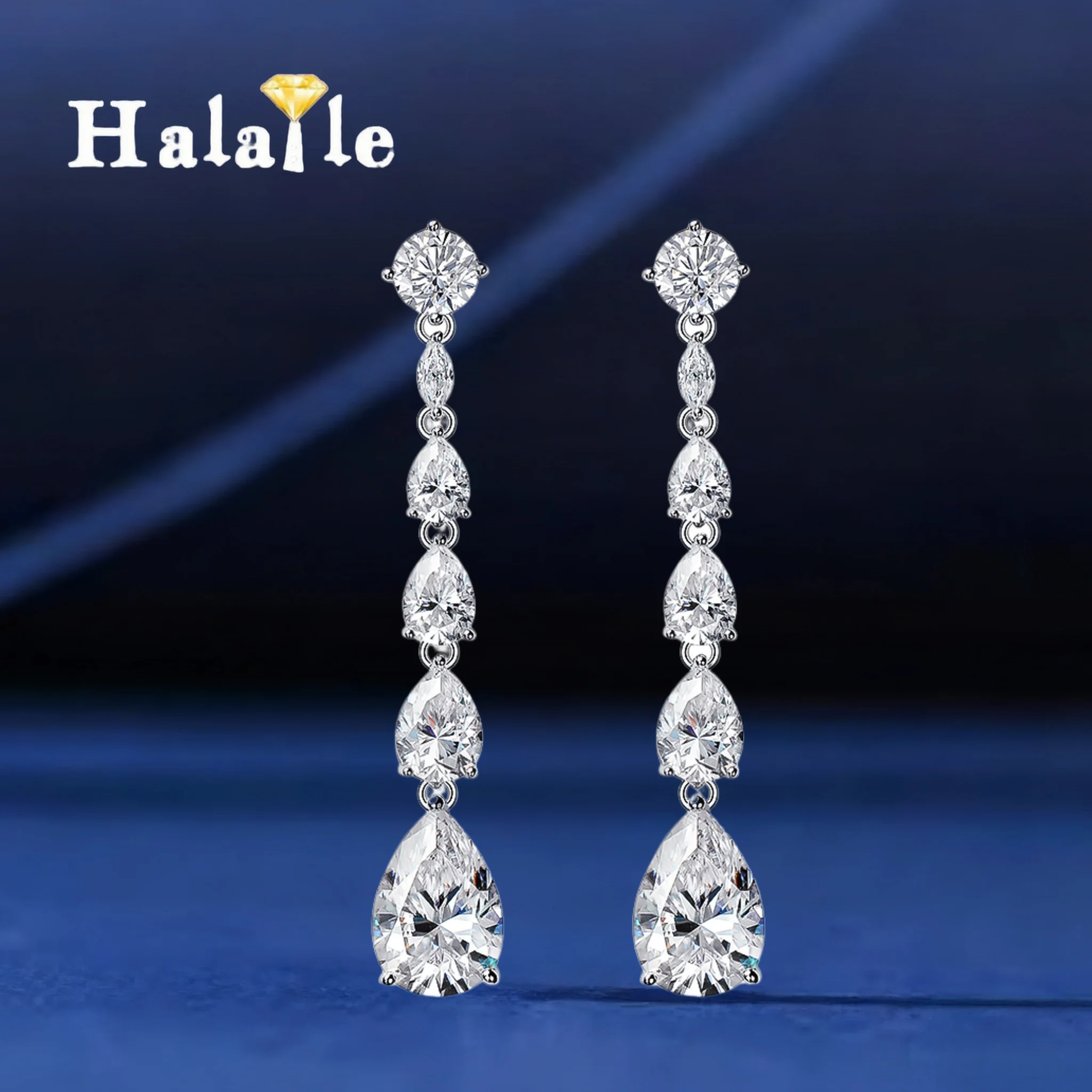 Halaile 16,98 карата D Цвет Муассанит Настоящее серебро S925 Серьги с каплями воды Модные ювелирные изделия Женский роскошный свадебный подарок
Halaile 16,98 карата D Цвет Муассанит Настоящее серебро S925 Серьги с каплями воды Модные ювелирные изделия Женский роскошный свадебный подарок