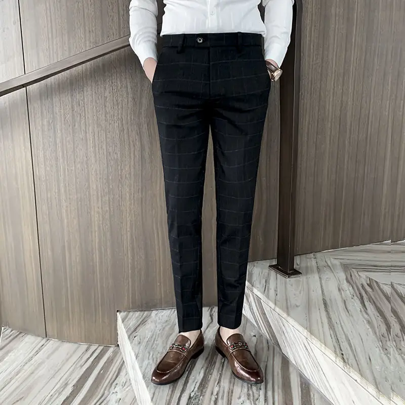 2022 Spring Autumn Korean Stripe Dress Stretch Suit Pants Men Business Fashion Slim Fit Casual Pant Male Brand Trousers T24
2022 Spring Autumn Korean Stripe Dress Stretch Suit Pants Men Business Fashion Slim Fit Casual Pant Male Brand Trousers T24