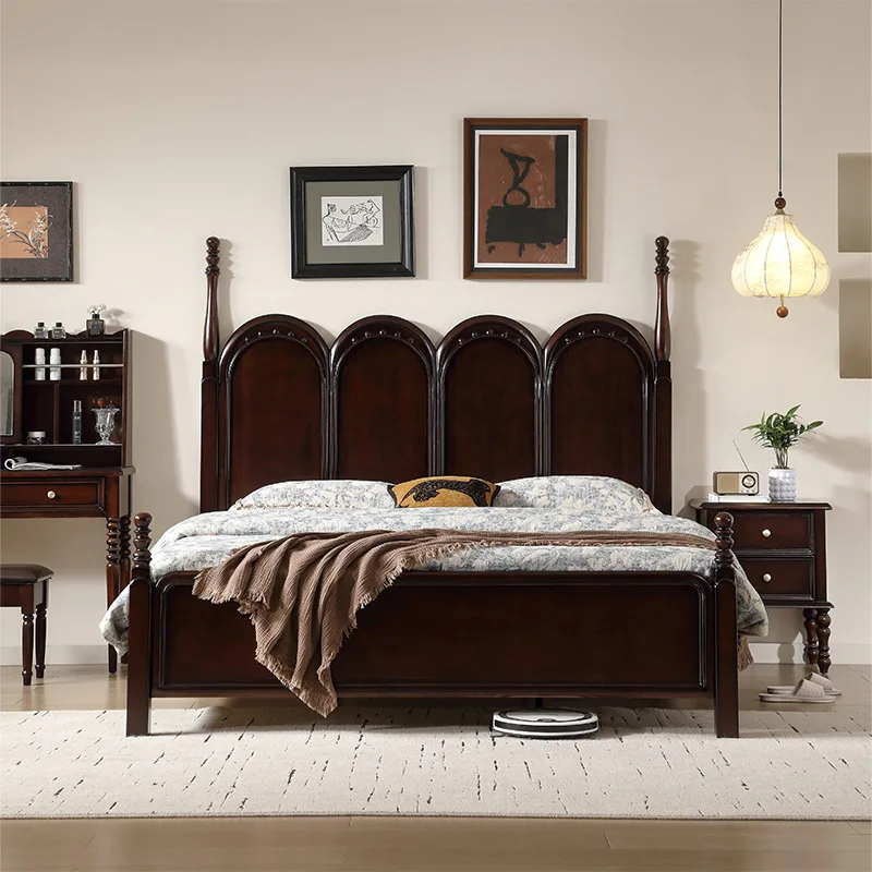 Pure solid wood bed 1.8 meters master bedroom double bed
Pure solid wood bed 1.8 meters master bedroom double bed
