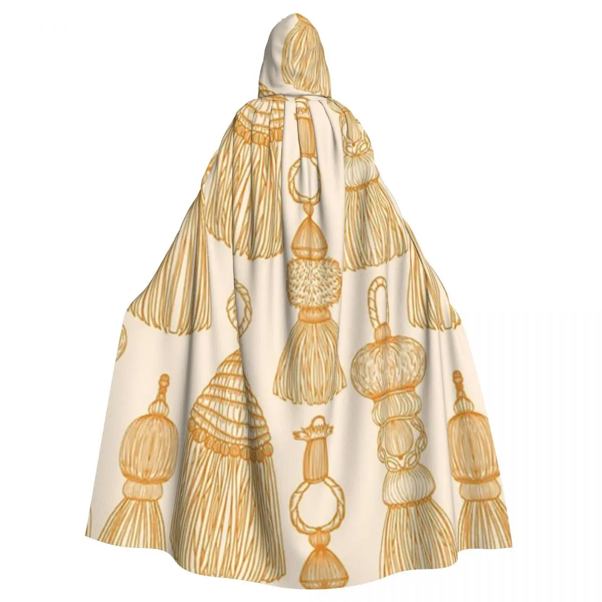Passementerie Tassels Fulvous Orange On Antique White Long Hooded Cloak Witch Costume Cosplay Cape HalloweenVampire Adult Unisex
Passementerie Tassels Fulvous Orange On Antique White Long Hooded Cloak Witch Costume Cosplay Cape HalloweenVampire Adult Unisex